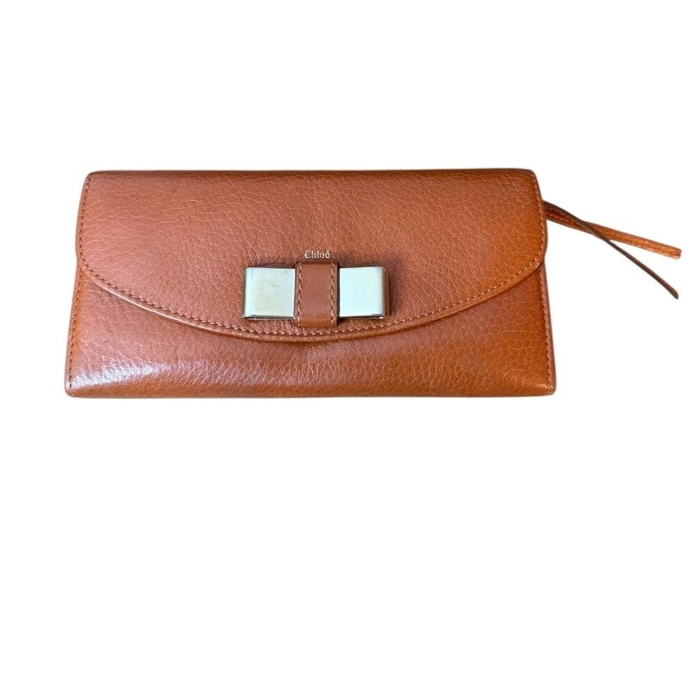 Chloe Nut Leather Lily Continental Wallet